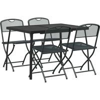 vidaXL Ensemble de meubles d'extérieur 5 pcs Anthracite Fer et Acier