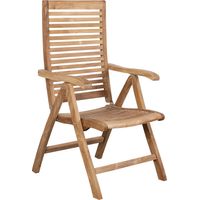 deVries Hochlehner-Klappsessel ""TELLUS"" aus Teakholz Größe 62 x 64 x 114 cm