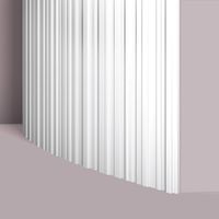 3D Rivestimento murale NMC ALLEGRETTO FLEX ARSTYL Noel Marquet Pannellatura Pannello acustico Modanatura flessibile Cornice Parete modanatura aspetto stucco design moderno bianco 2 m