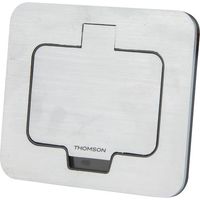 Prise rectangulaire 16A 2p + t IP55 alu brossé - THOMSON