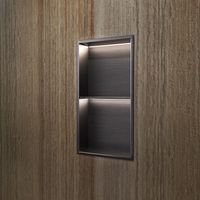 Hornacina de ducha MARSHALL con LED black gun metal