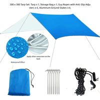 Bâche de camping pour hamac, double-toit imperméable, pare-soleil et tapis de pique-nique — Idéal pour le plein air, la plage et les voyages