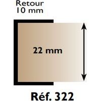 Profilo perimetrale U 322 PRUNIER - 22 mm x 2,60 m - bianco - RIBP322