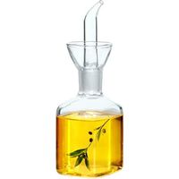 Glazen oliefles, olijfolie-dispenser , olie- en azijnstel, voor keuken en barbecue, 125 ml