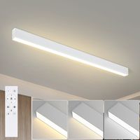 GBLY LED Lámpara de techo Sala de estar - 107CM Sala de estar Plafones largo Techo 32W Lámpara de cocina Moderno regulable con mando a distancia Panel de escritorio Iluminación Cocina Dormitorio