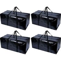 4 pièces sac demenagement cartons déménagement carton sac de voyage grand sac de vetement jumbo bag rangement couette poignée malle