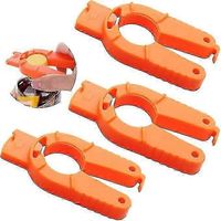 3-teiliges multifunktionales Küchenflaschen- und Dosenöffner-Set, ergonomischer Wasserflaschenöffner mit Deckelentferner für schwache Hände, ideal für Senioren (Orange) – Gut