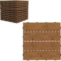 Dalles terrasse caillebotis 12pcs emboîtables surface 1,08m² installation rapide sans outil