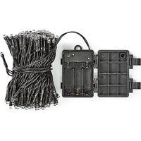 Ghirlanda multifunzione a batteria 24 LED Cavo nero Luce bianca calda 2,30 m