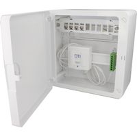 Coffret de communication grade 3 saillie avec DTI – 4 connecteurs RJ45 catégorie 6A – Montage sur GTL – Baie de brassage jusqu'à 10 connecteurs – CAE