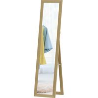 Espejo de Cuerpo Entero 157x37 cm Marco MDF Roble Inclinado Colgante