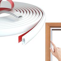 Joint Porte Fenetre Isolation Froid et Phonique, Joint de Porte Dentrée Caoutchouc Autocollant, Type D Joint Fenetre PVC Porte, pour Joint Etancheite Entree (Blanc, 10 M)