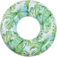 Inflatable Green Leaf Swimming Ring for Adults 90cm