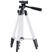 Trépied télescopique trépied pour appareil de nivellement laser niveau laser à bulle en croix laser rotatif niveau à lignes laser de chantier compatible avec Dewalt Makita,argent, une pièce,