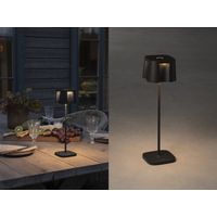 Wiederaufladbare LED Outdoor Tischleuchte NICE dimmbar in Schwarz, Höhe 36cm