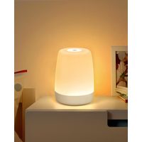 Veilleuse LED pour chambre à coucher, salon avec variateur tactile, mode chaud et changement de couleur RVB, rechargeable par USB pour adultes avec minuterie.