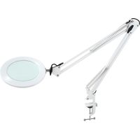 Lampe Loupe/Lampe de Travail - Lentille Verre 105 mm 5 Dioptries, 750 Lumens 3 Températures de Couleur Réglables, Bras Pivotant 90 cm pour Loisirs Créatifs et Travail de Précision