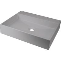 Aufsatzwaschbecken Grau eckig in Granitoptik "Correo"