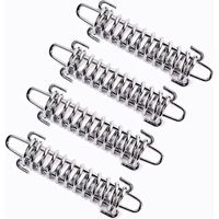 4 Pièces Ressort Tendeur pour Voile d'Ombrage et Tente, Ressort de Tension en Acier Boucle de Corde, Compatible avec les Voiles d'Ombrage et Tentes de Camping