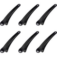 6pcs Hair sectioning clips Professional Hair Clips,Plastic Hairdresser Clips,Hair Styling Clips Salon and Home Hair Cutting Clips for Hairdresser (Black)