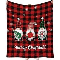 Couverture de Noël, 39,4 x 51,21 cm. Couverture de Noël pour canapé, douce, chaude et réversible, idéale pour les fêtes d'hiver. Cadeaux bonhommes de neige