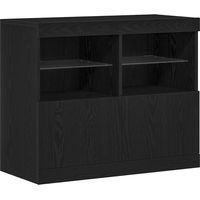 Maison Exclusive - Aparador LED Negro 81 x 37 x 66,5 cm Madera de