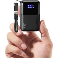 INIU Batterie Externe, Ultra Mini 45W Charge Rapide 10000mAh Power Bank avec Câble USBC Amovible, Autorisé en Avion, Powerbank pour Smartphone, Tablette et Ordinateur Portable