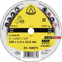 Klingspor A 660 R Supra 368876 Disque à tronçonner 100 mm 25 pc(s) acier, acier inoxydable