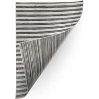 Tappeto DI SPAGO A DUE LATI SIZAL DOUBLE 29203/092 STRISCE FASCETTE grigio/nero grey 160x230 cm