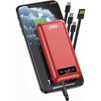 Banque Power Bank Portable Rechargement Rapide Avec Câbles Micro Usb Type-c Ios Usb 10000mah Q-cd703