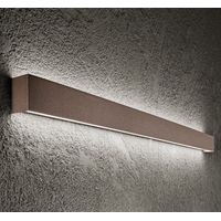 Applique Murale Led Moderne En Aluminium Marron Métallisé 30W 3000K, Lampe Design Mince Et Élégante Pour Intérieur - Éclairage De Qualité Perenz