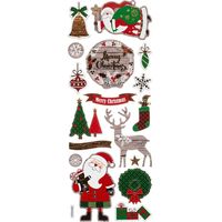 Stickers Relief Imprimé 25,4 x 10 cm - Feeric lights & christmas