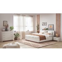 BOBOCHIC - Ensemble ZENITA avec Lit coffre + Commode + 2 chevets 140x200