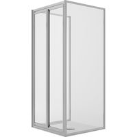 Box doccia saloon 3 lati vetro trasparente h 185 mod. Clint 90x90x90 cm ap. 90