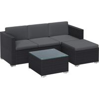 LOUNGEGARNITUR 5-tlg., 1 Ecksofa, 1 Hocker, 1 Couchtisch, 7 Kissen