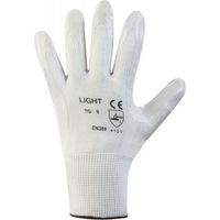 Guanti da lavoro g/light supporto nylon bianco e nitrile grigio, taglie disponibili 7