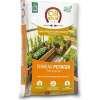 Or-Brun Tierra para Huerto Marrón 20 litros para Jardinería