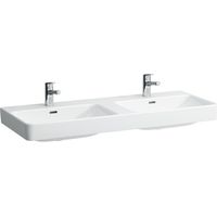 Laufen Pro S - Doppelwaschtisch 120x47 cm, mit 2 Hahnlöchern, weiß H8149660001041