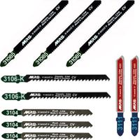 Assortiment de 10 lames de scie - 3104/3-31085/3-3106k/2-3111/2 mm