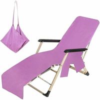 Liegestuhlbezug – Mikrofaserhandtuch für Poolliegen, Gartenliegen, Strandliegen, Hotelliegen, Terrasse, lila Poolliegen