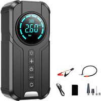 Démarreur de batterie portable avec compresseur d'air, booster de batterie 1000 A avec régulateur de pression des pneus 150 PSI et batterie 6000 mAh