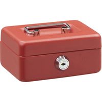 ARREGUI Elegant Cassetta di sicurezza con chiave per contare e trasportare denaro, Cassetta Portavalori in acciaio con fessura, Cassaforte portatile de 12,5 cm di larghezza Rossa C9004