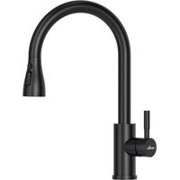 APPASO Black Kitchen Tap, Kitchen Taps with Pull Out Spray, Kitchen Mixer Tap 360° Swivel, Kitchen Sink Tap with 3 Spray Modes, Black Tap for Kitchen I Stainless Steel Black