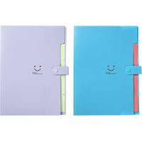 2pcs extended folder, letter size, cute folder file, 5 pocket folder organizer with tabs, folder for school