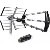 Metronic – Antenne terrestre extérieure 26 dB – Filtre 4G/5G – Réception numérique jusqu'à 694 MHz – Compatible 4K UHD – Installation en combles