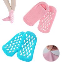 Chaussettes hydratantes en gel, chaussettes ultra-douces en gel de silicone, chaussettes hydratantes, chaussettes de spa en gel adoucissantes pour les pieds secs et crevassés