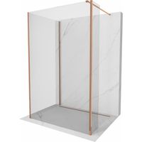 Mexen Kioto Duschwand Walk-in 135 x 90 x 30 cm, transparent, roségold - 800-135-090-221-60-00-030