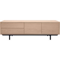 Meuble TV finition bois chêne avec rangements fermés L160 cm MANNY