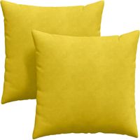 Coussins de canapé 2 pcs Jaune 80 x 80 cm
