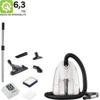 Nilfisk Aspirateur Traineau, Avec 3 Accessoires, Sac Inclus, Filtre HEPA 14, Blanc - Elite